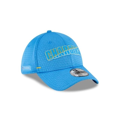 Blue Los Angeles Chargers Hat - New Era NFL Official Summer Sideline 39THIRTY Stretch Fit Caps USA8132706